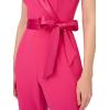 Adrianna Papell womens Knit Crepe Tuxedo Jumpsuit(Cabaret Pink)