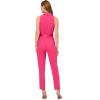 Adrianna Papell womens Knit Crepe Tuxedo Jumpsuit(Cabaret Pink)