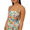 Aidan Mattox Womens Fit and Flare Printed T-Dress(Coral Multi)