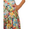 Aidan Mattox Womens Fit and Flare Printed T-Dress(Coral Multi)