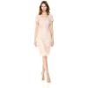 Adrianna Papell Women’s Beaded Short T-Shirt Dress with Hammered Sequins(Shell)