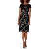 Adrianna Papell Women’s Short Velvet Dress, Black Nude, 12