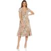 Adrianna Papell Womens Trumpet Skirt Matelasse Midi(Rose Multi)