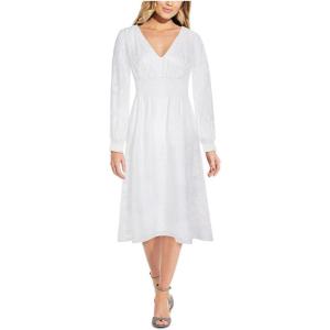 Adrianna Papell Women’s Chiffon Midi Dress(Ivory)