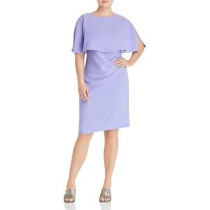 Adrianna Papell Women’s Gauzy Crepe Corkscrew Drape(Smoky Hyacinth)
