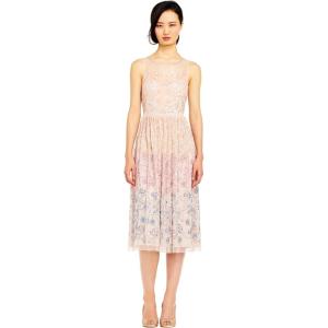 Adrianna Papell Womens Slvlss Bead Tea Lngth DRS(Shell)