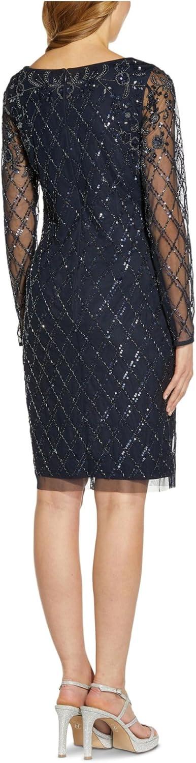 image:imageAdrianna Papell Womens Beaded Short DressMidnight