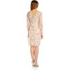 Adrianna Papell Women’s Bead Embroidery Sheath Dress(Shell Multi)