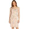 Adrianna Papell Women’s Bead Embroidery Sheath Dress(Shell Multi)