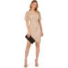 Adrianna Papell Women’s Beaded Cocktail Dress, Latte, 8