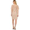 Adrianna Papell Women’s Beaded Cocktail Dress, Latte, 8