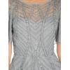 Adrianna Papell Womens Beaded Midi Dress(Silver Mist)