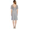 Adrianna Papell Womens Beaded Midi Dress(Silver Mist)