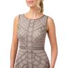 Adrianna Papell Womens Beaded Short Cocktail Dress(Mercury)