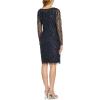 Adrianna Papell Women’s Beaded Short Dress(Midnight)