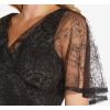 Adrianna Papell Womens Embroidered Capelet Sheath(Black/Gold)