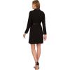 Adrianna Papell Womens Knit Crepe Tuxedo A-line Dress(Black)
