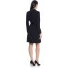 Adrianna Papell Womens Knit Crepe Tuxedo A-line Dress(Black)