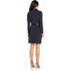 Adrianna Papell Womens Knit Crepe Tuxedo A-line Dress(Midnight)