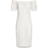 Adrianna Papell Womens Off Shoulder Beaded Dress(Ivory)