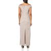 Adrianna Papell Womens Off Shoulder Beaded Dress(Marble)