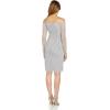 Adrianna Papell Womens Off Shoulder Beaded Dress(Silver Mist)