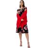 Adrianna Papell Womens Off Shoulder Velvet Dress(Black Multi)