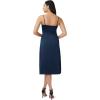 Adrianna Papell Women’s Satin Cowl Neck Midi Dress(Dark Navy)