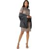 Adrianna Papell Womens Short Beaded Cocktail Dress(Sterling/Nude)