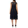 Adrianna Papell Women’s Short Lace Dress(Midnight)