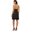 Aidan Mattox Women’s Beaded Halter Swing Dress(Black)