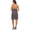 Aidan Mattox Women’s Beaded Halter Swing Dress(Gunmetal)