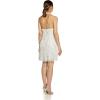 Aidan Mattox Women’s Beaded Halter Swing Dress(Ivory/Silver)