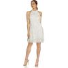 Aidan Mattox Women’s Beaded Halter Swing Dress(Ivory/Silver)