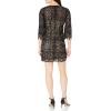 Aidan Mattox Womens High Neck Beaded Lace Cocktail Dress(Black)