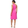 Aidan Mattox Women’s One Shoulder Pleated Midi(Magenta)