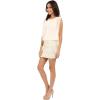 Aidan by Aidan Mattox Women’s Sleevless Metallic Jacquard Cocktail Dress with Solid Chiffon Blousson Top(Ivory/Gold)