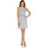 Adrianna Papell Womens Beaded Blouson Dress(Glacier)