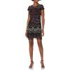 Adrianna Papell Womens Short Beaded Cocktail Dress(Rouge Multi)