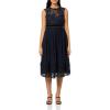 Adrianna Papell Women’s Short Lace Dress(Midnight)
