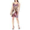 Aidan Mattox Women’s Spaghetti Strap Beaded Dress(Pink/Multi)