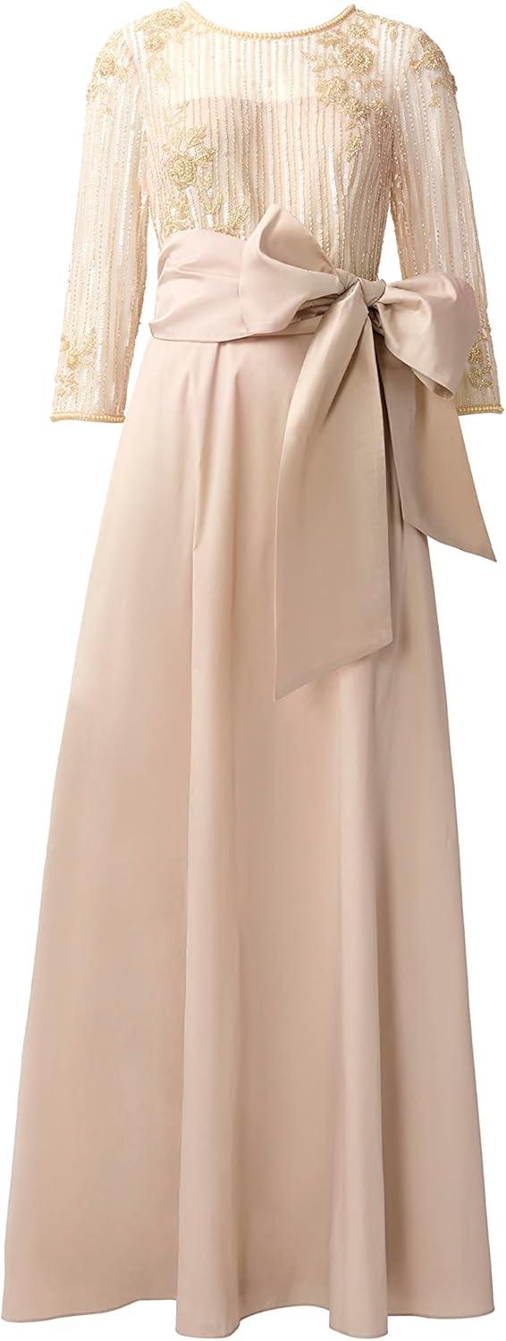 image:imageAdrianna Papell Womens Beaded Bodice Taffeta GownCashmere