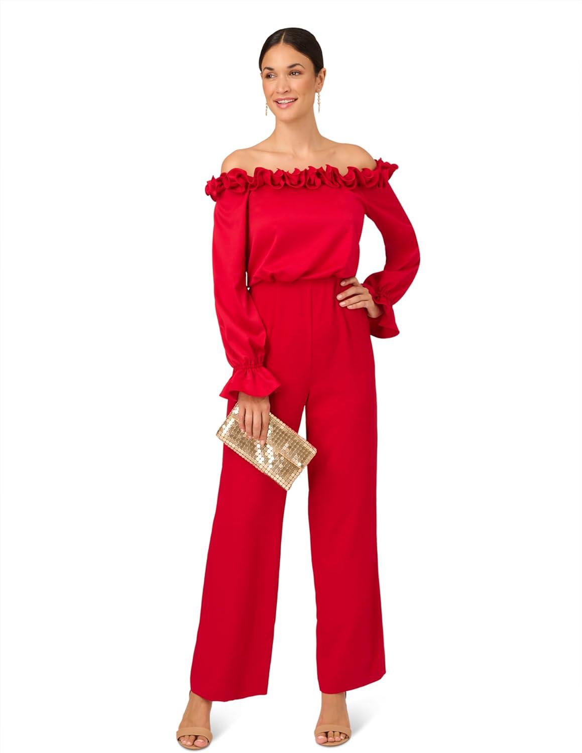 image:imageAdrianna Papell Womens Halter Velvet Tulle DressGarnet