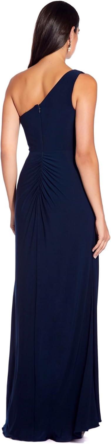 image:imageAdrianna Papell Womens One Shoulder Jersey Dress Red Wine 8Midnight