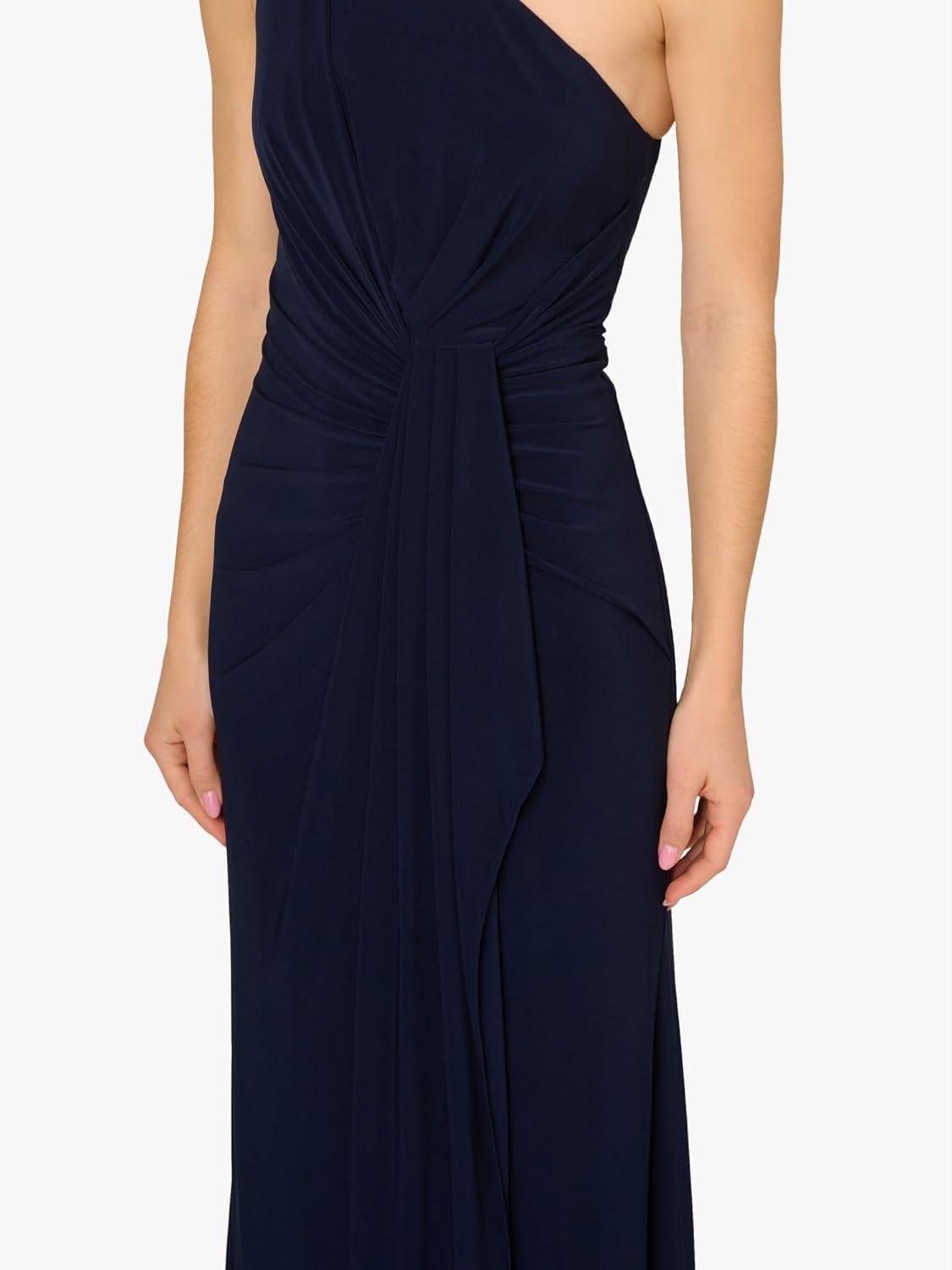 image:imageAdrianna Papell Womens One Shoulder Jersey Dress Red Wine 8Midnight