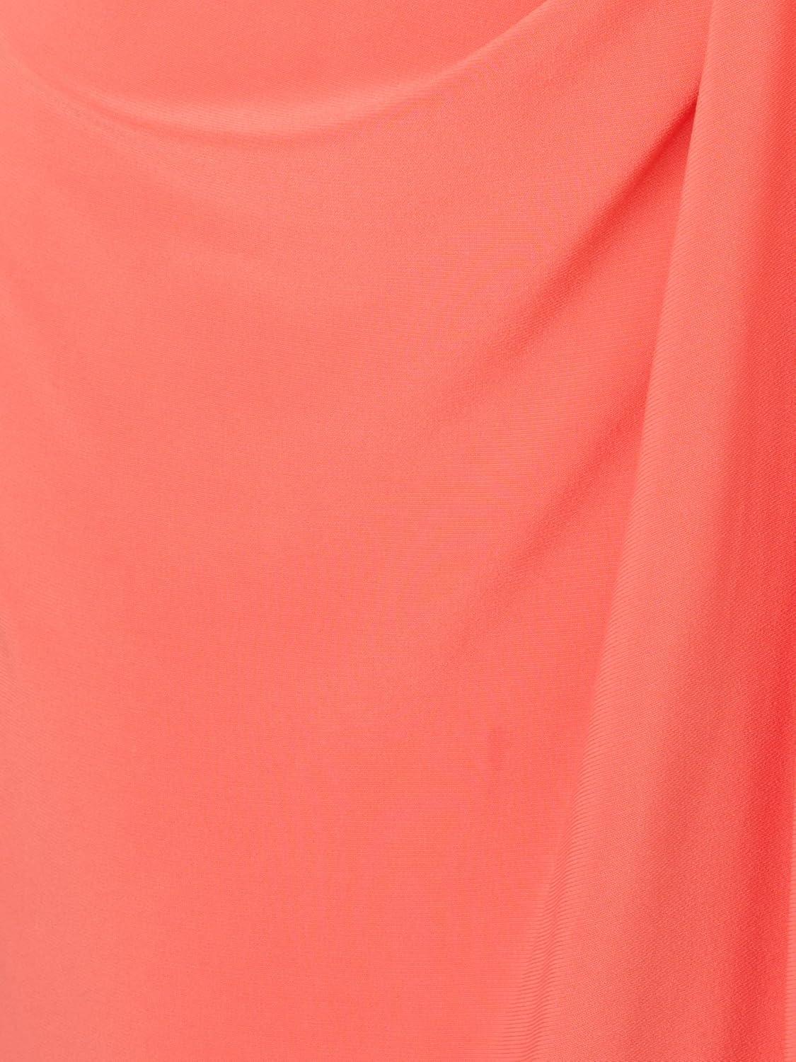 image:imageAdrianna Papell Womens One Shoulder Jersey Dress Red Wine 8Orange Coral