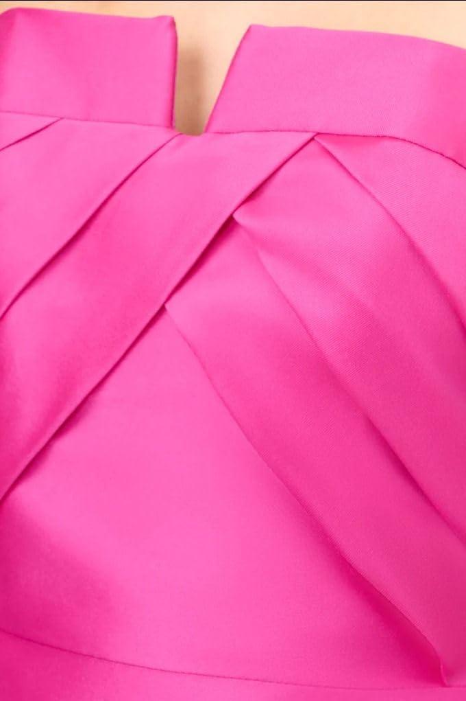 image:imageWomens Strapless Stretch Mikado GownMagenta