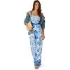 ADRIANNA PAPELL PRINTED JUMPSUIT(Blue White)
