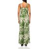 ADRIANNA PAPELL PRINTED JUMPSUIT(Green/Ivory)