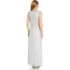 Adrianna Papell Womens Beaded Blouson Gown with Spaghetti Straps(Serenity)